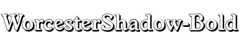 WorcesterShadow-Bold font preview
