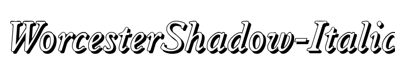 WorcesterShadow-Italic font preview