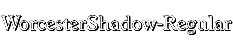WorcesterShadow-Regular font preview