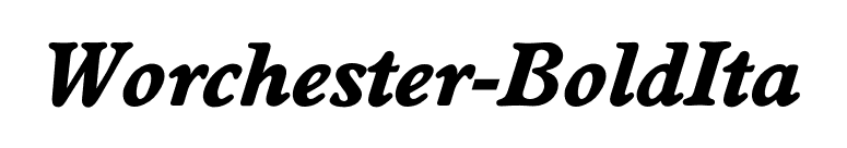 Worchester-BoldIta font preview