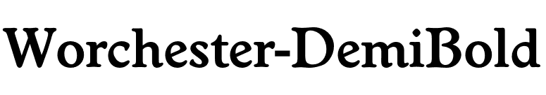 Worchester-DemiBold font preview