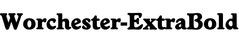 Worchester-ExtraBold font preview