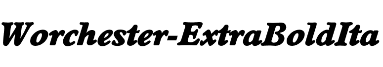 Worchester-ExtraBoldIta font preview