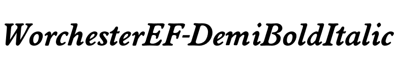 WorchesterEF-DemiBoldItalic font preview
