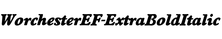 WorchesterEF-ExtraBoldItalic font preview