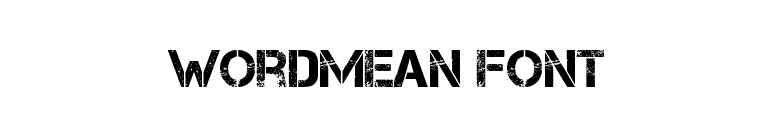 WordMean Font font preview