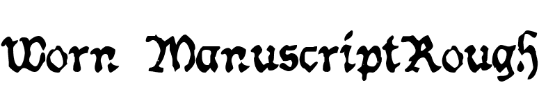 Worn ManuscriptRough font preview