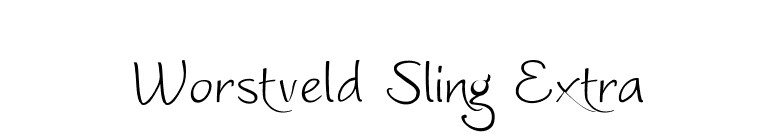 Worstveld Sling Extra font preview