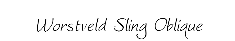 Worstveld Sling Oblique font preview