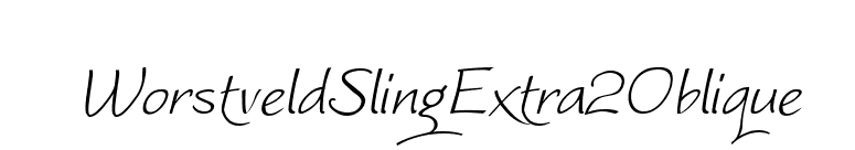 WorstveldSlingExtra2Oblique font preview