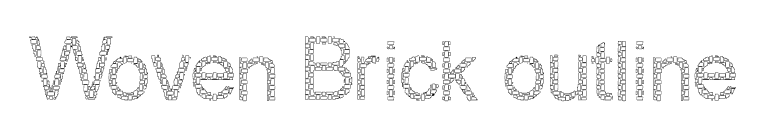 Woven Brick outline font preview