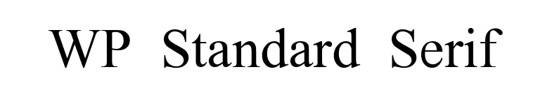 WP Standard Serif font preview