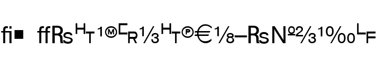 WP TypographicSymbols font preview