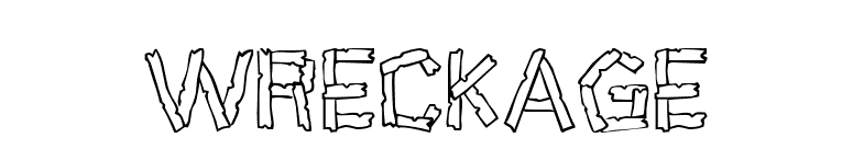 Wreckage font preview