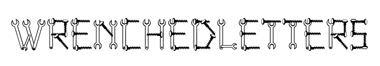 WrenchedLetters font preview