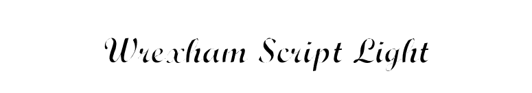 Wrexham Script Light font preview