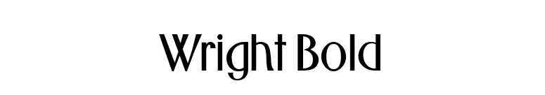Wright Bold font preview