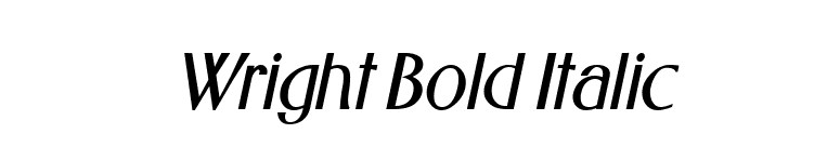 Wright Bold Italic font preview