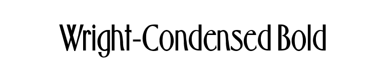Wright-Condensed Bold font preview