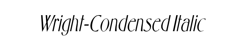 Wright-Condensed Italic font preview