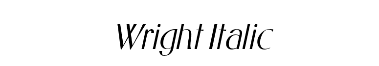 Wright Italic font preview