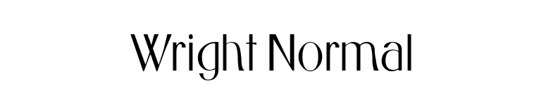 Wright Normal font preview