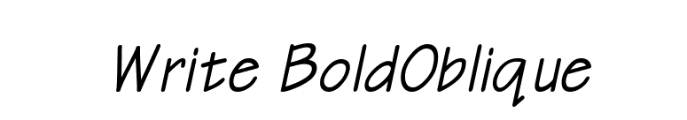 Write BoldOblique font preview