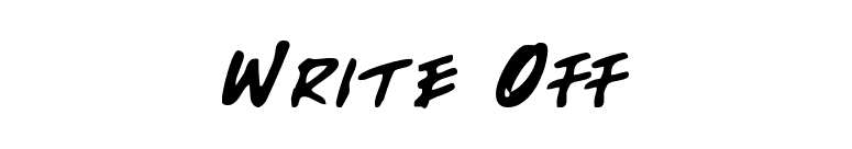 Write Off font preview