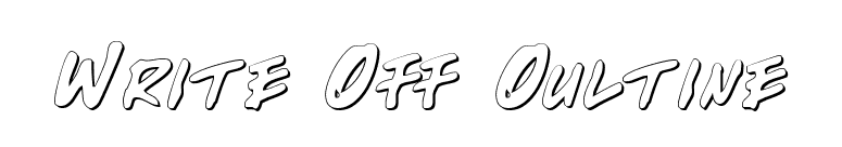 Write Off Oultine font preview