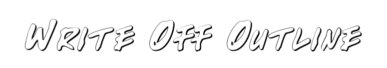 Write Off Outline font preview