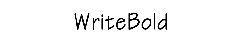 WriteBold font preview
