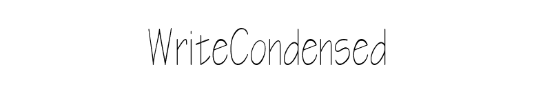 WriteCondensed font preview