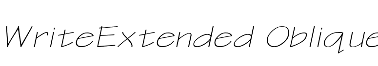 WriteExtended Oblique font preview