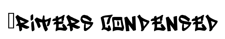 Writers condensed font preview