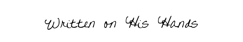 Written on His Hands font preview