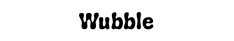 Wubble font preview