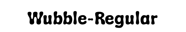 Wubble-Regular font preview