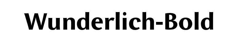 Wunderlich-Bold font preview