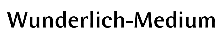 Wunderlich-Medium font preview