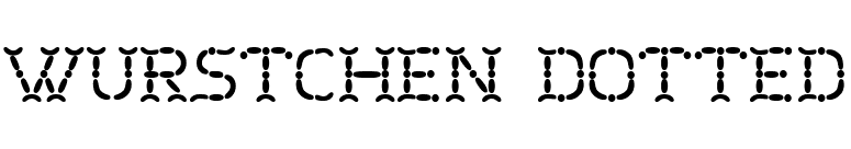 Wurstchen Dotted font preview