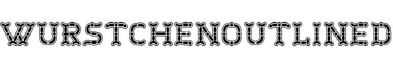 WurstchenOutlined font preview