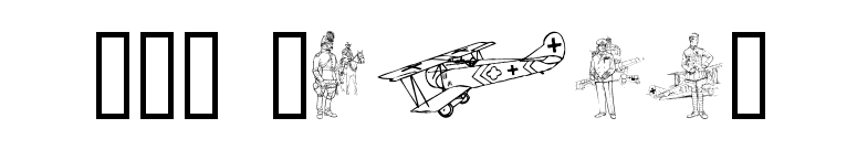 WW1 Planes font preview