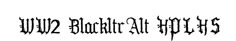 WW2 BlackltrAlt HPLHS font preview