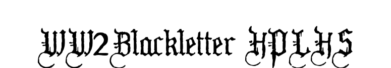 WW2Blackletter HPLHS font preview