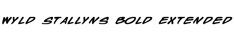 Wyld Stallyns Bold Extended font preview