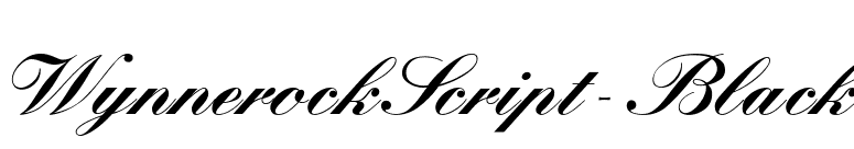 WynnerockScript-Black font preview