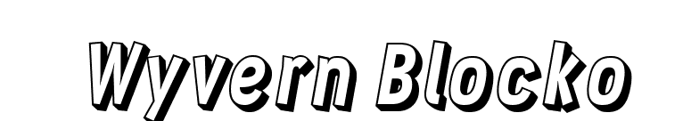 Wyvern Blocko font preview