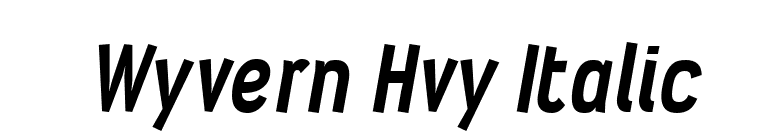 Wyvern Hvy Italic font preview