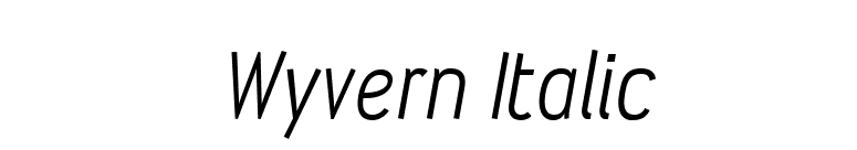 Wyvern Italic font preview
