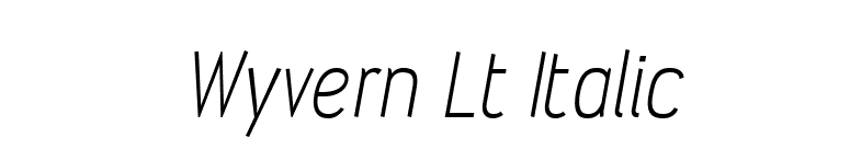 Wyvern Lt Italic font preview